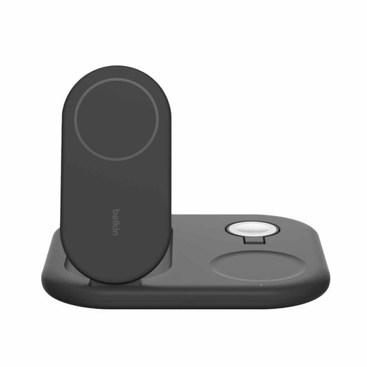 Belkin BoostCharge Qi2 3-en-1 — Support de recharge sans fil 15 W — noir