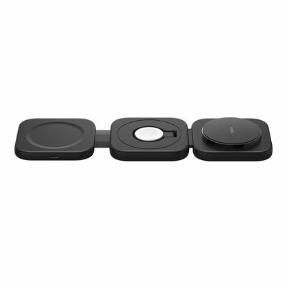 Belkin BoostCharge Pro Qi2 3-en-1 Travel — Station de recharge sans fil 15W — noir