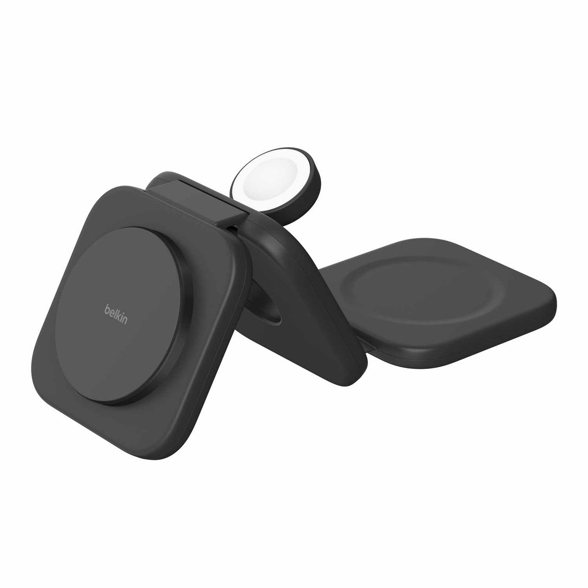 Belkin BoostCharge Pro Qi2 3-en-1 Travel — Station de recharge sans fil 15W — noir