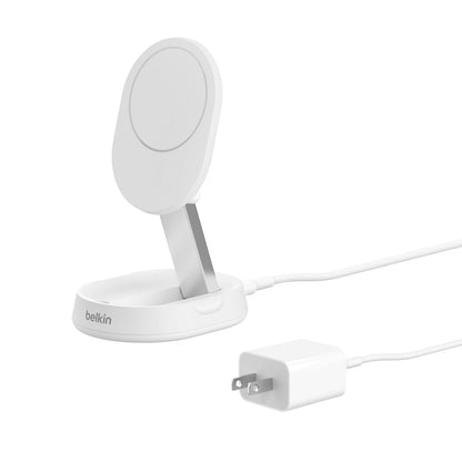 Belkin BoostCharge Pro Qi2 Convertible — Support de recharge sans fil 15W — blanc