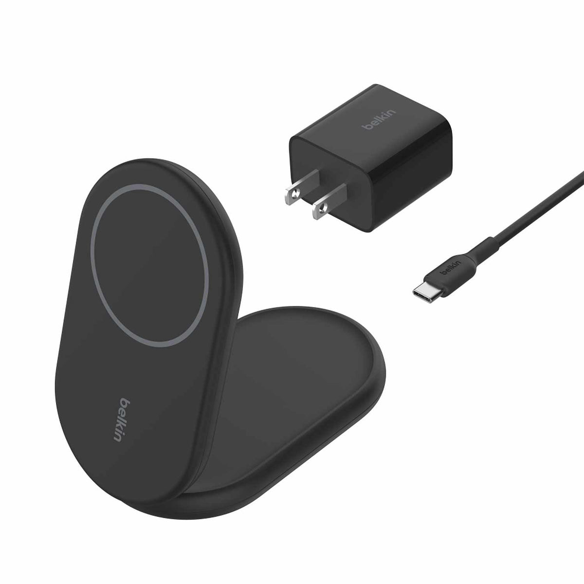 Belkin BoostCharge Qi2 — Support de recharge sans fil 15W — noir