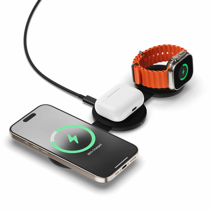 Satechi OntheGo 3-en-1 — Chargeur sans fil — noir