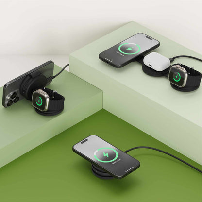 Satechi OntheGo 3-en-1 — Chargeur sans fil — noir
