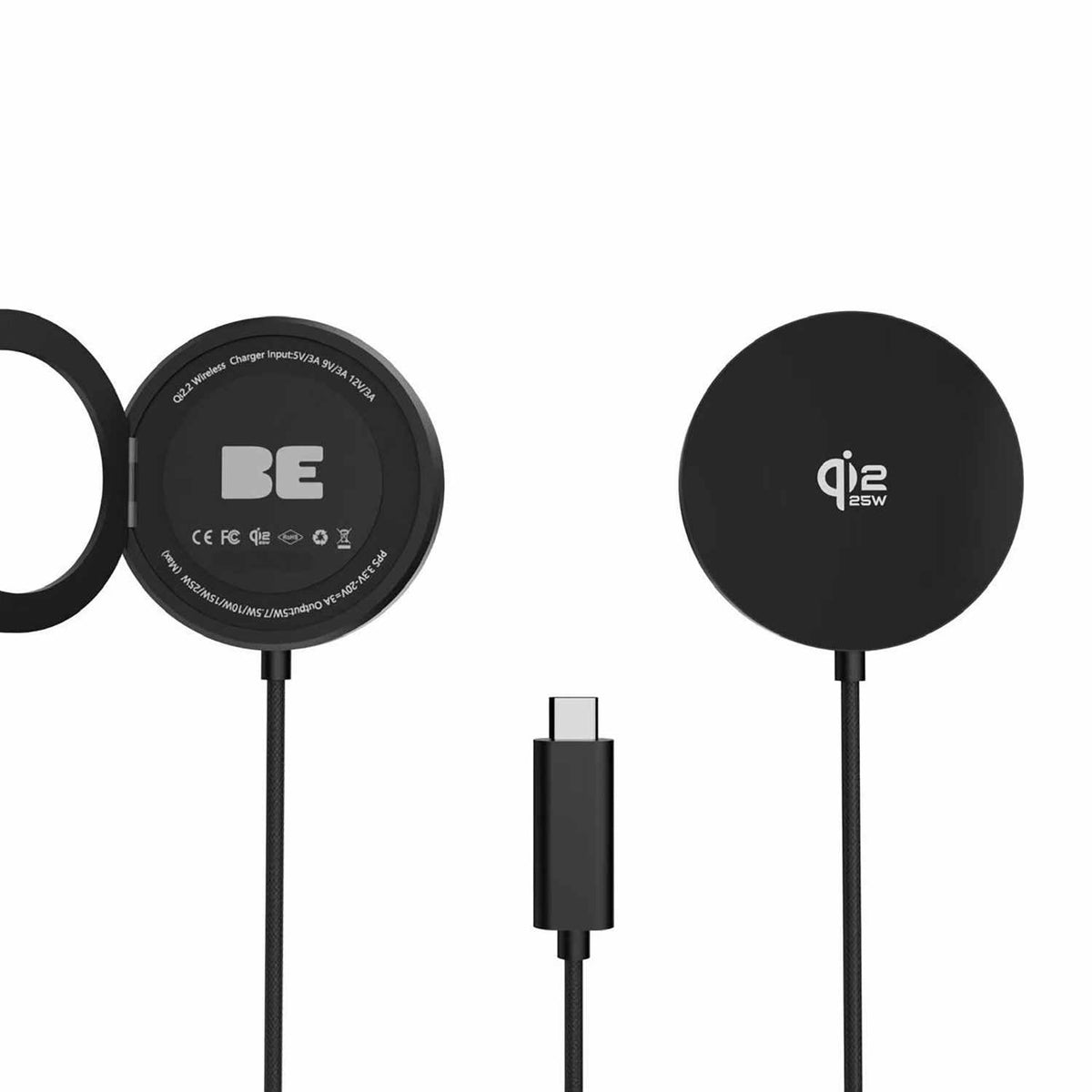 Blu Element PowerPuck25 — Chargeur sans fil avec support — noir