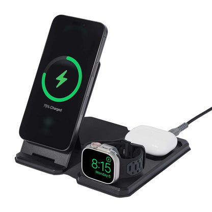 UAG SRGE 3-en-1 MagSafe Travel — Chargeur — noir/gris