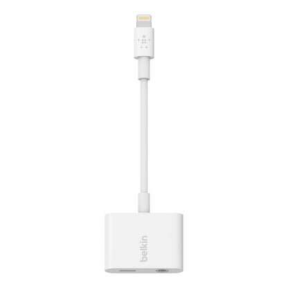 F8J212btWHT 3.5mm and Lightning Headphone Adapter White