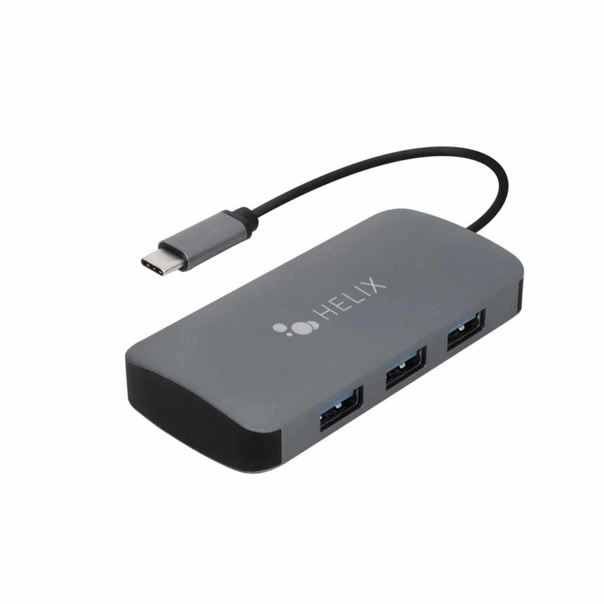 Helix/Retrak USB-C vers 4-port USB-A — Concentrateur — noir