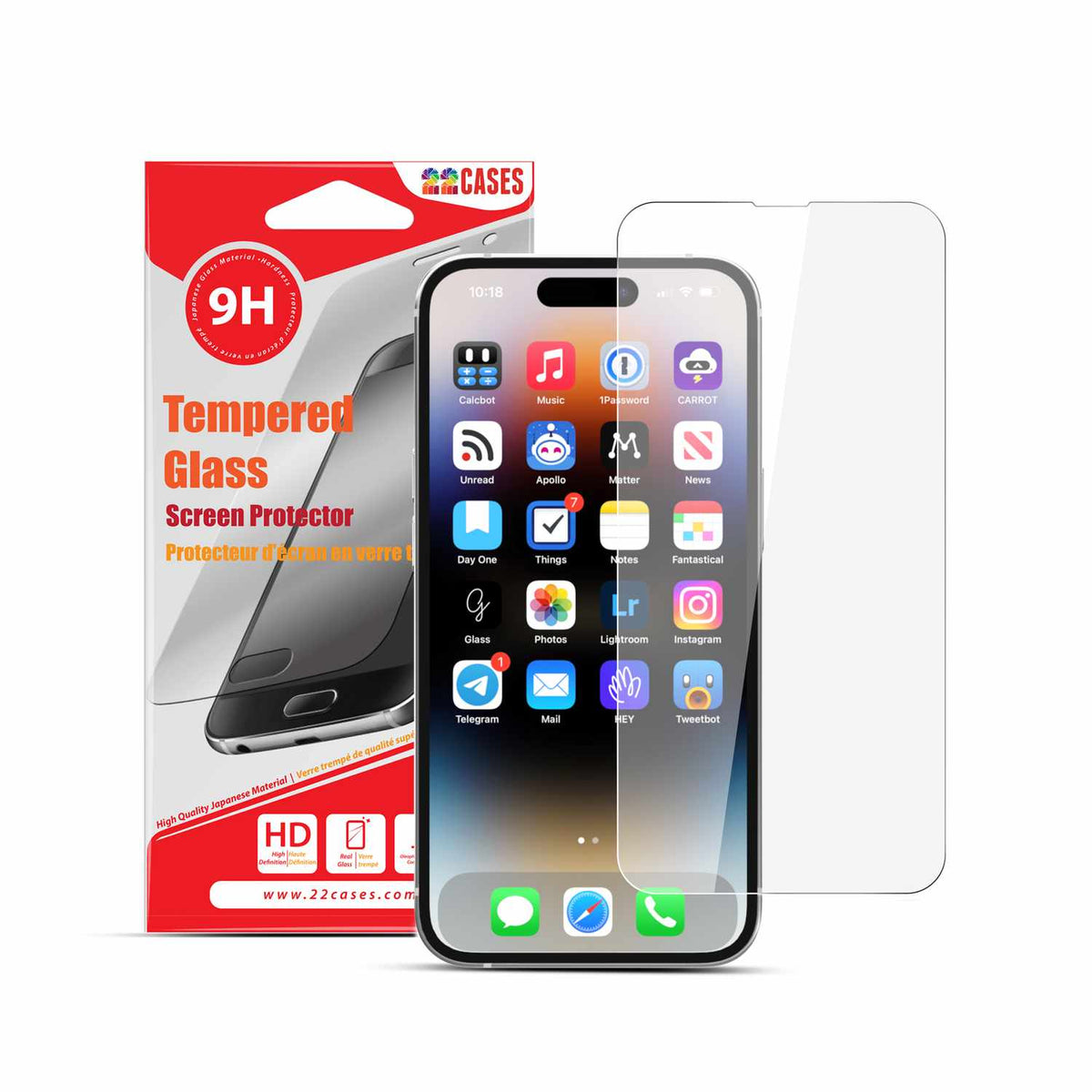 22 Cases Tempered Glass Screen Protector for iPhone 15 Pro Max