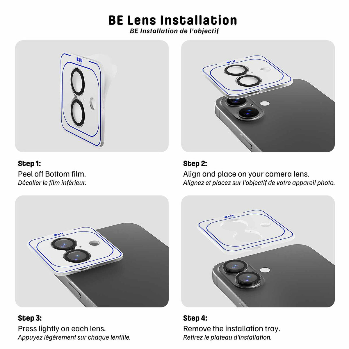Blu Element Invisible 1 by 1 Lens Protector for iPhone 16 Pro/16 Pro Max