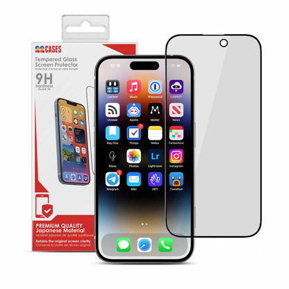 22 Cases Privacy Tempered Glass for iPhone 16/15