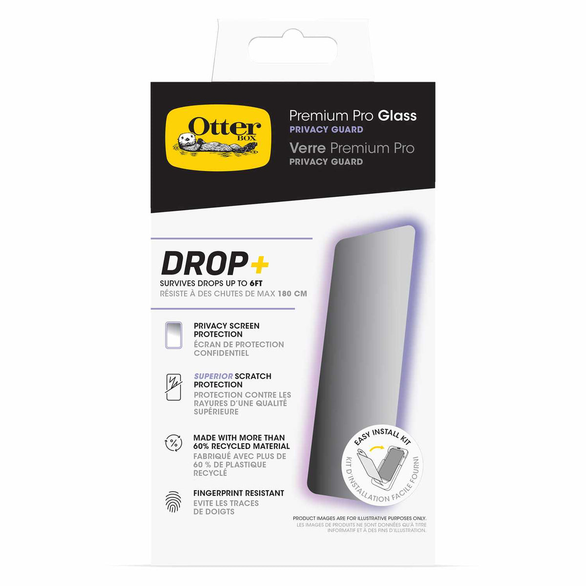 OtterBox Premium Pro Glass Privacy Screen Protector for iPhone 16