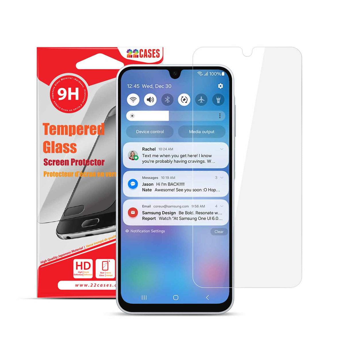 22 Cases Tempered Glass Screen Protector for Samsung Galaxy A17 5G/Galaxy A16 5G