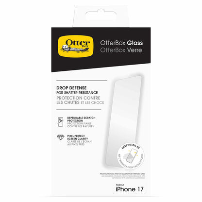 OtterBox Glass Screen Protector Clear for iPhone 17
