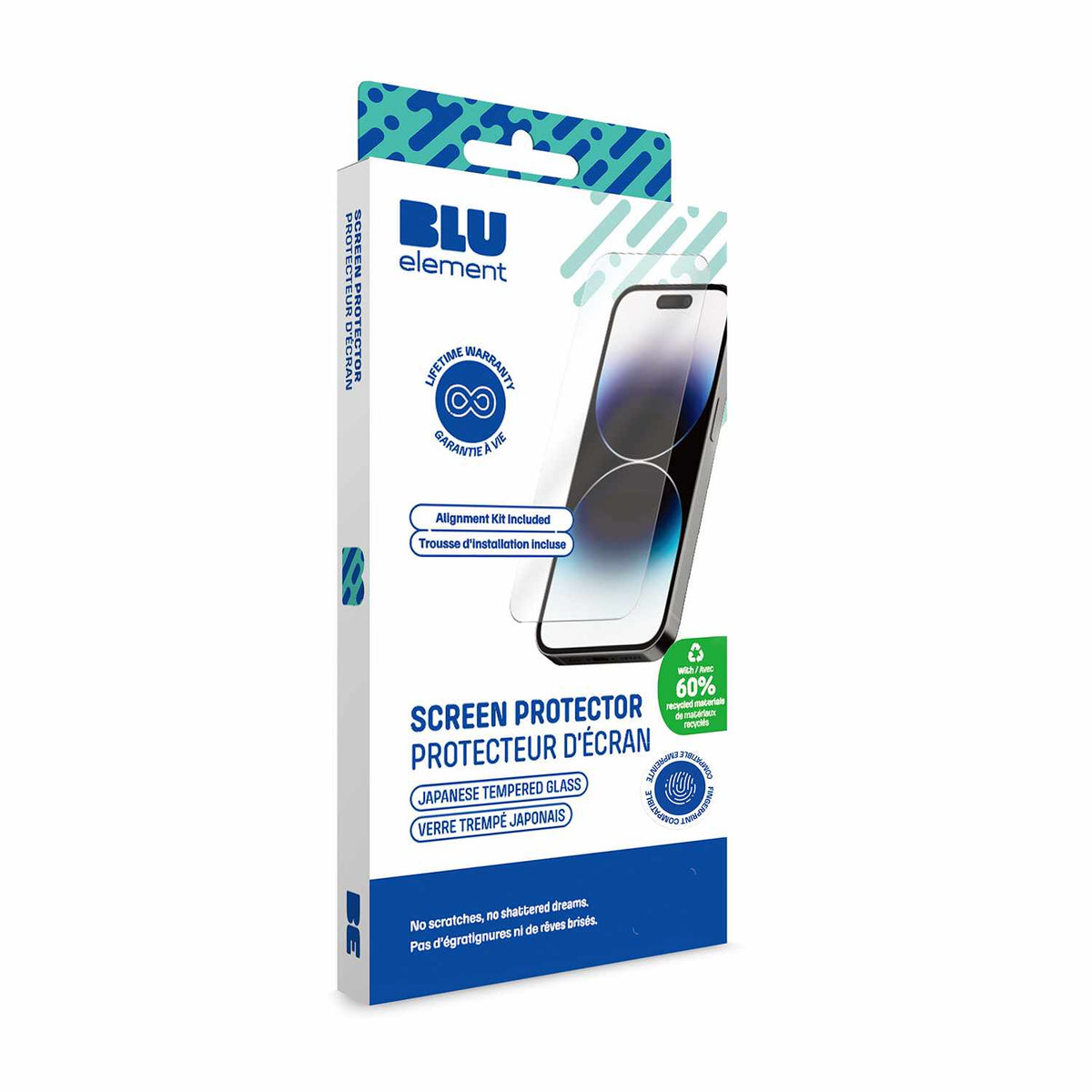 Blu Element — Protecteur d’écran en verre trempé avec trousse d’installation depuis recyclé matériaux pour Samsung Galaxy S25 FE