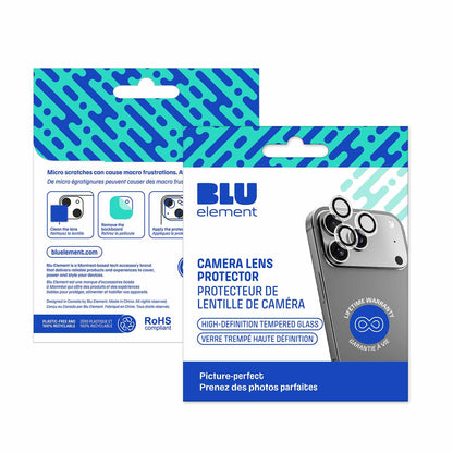 Blu Element Invisible 1 by 1 — Protecteur de caméra pour iPhone 17 Pro/17 Pro Max