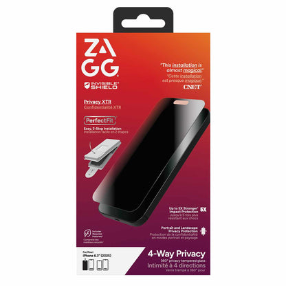 ZAGG InvisibleShield Glass XTR 4-Way Privacy Screen Protector for iPhone 17
