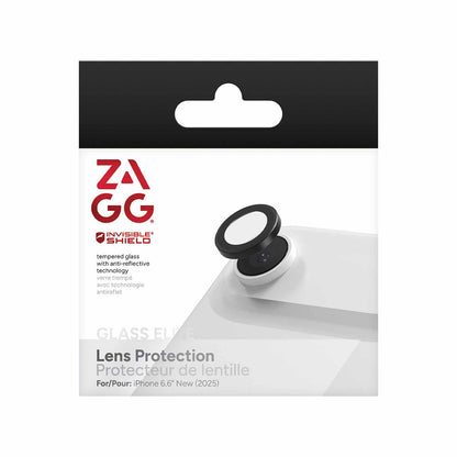 ZAGG InvisibleShield Glass Elite antireflet — Protecteur de caméra noir pour iPhone Air