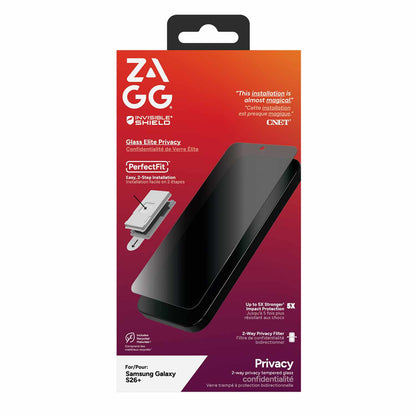 ZAGG InvisibleShield Glass Elite 2-Way Privacy Screen Protector for Samsung Galaxy S26+