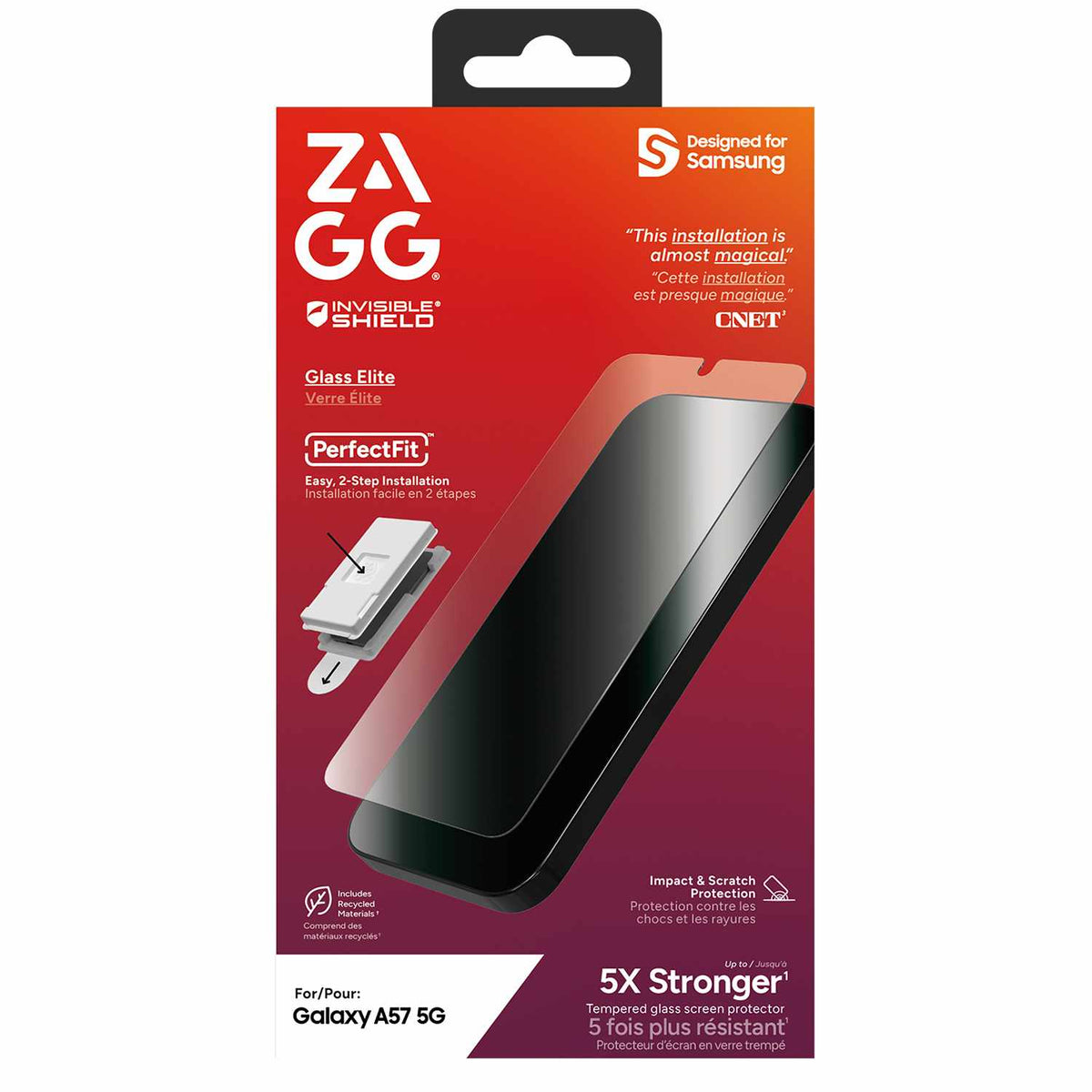 ZAGG InvisibleShield Glass Elite Screen Protector for Samsung Galaxy A57 5G
