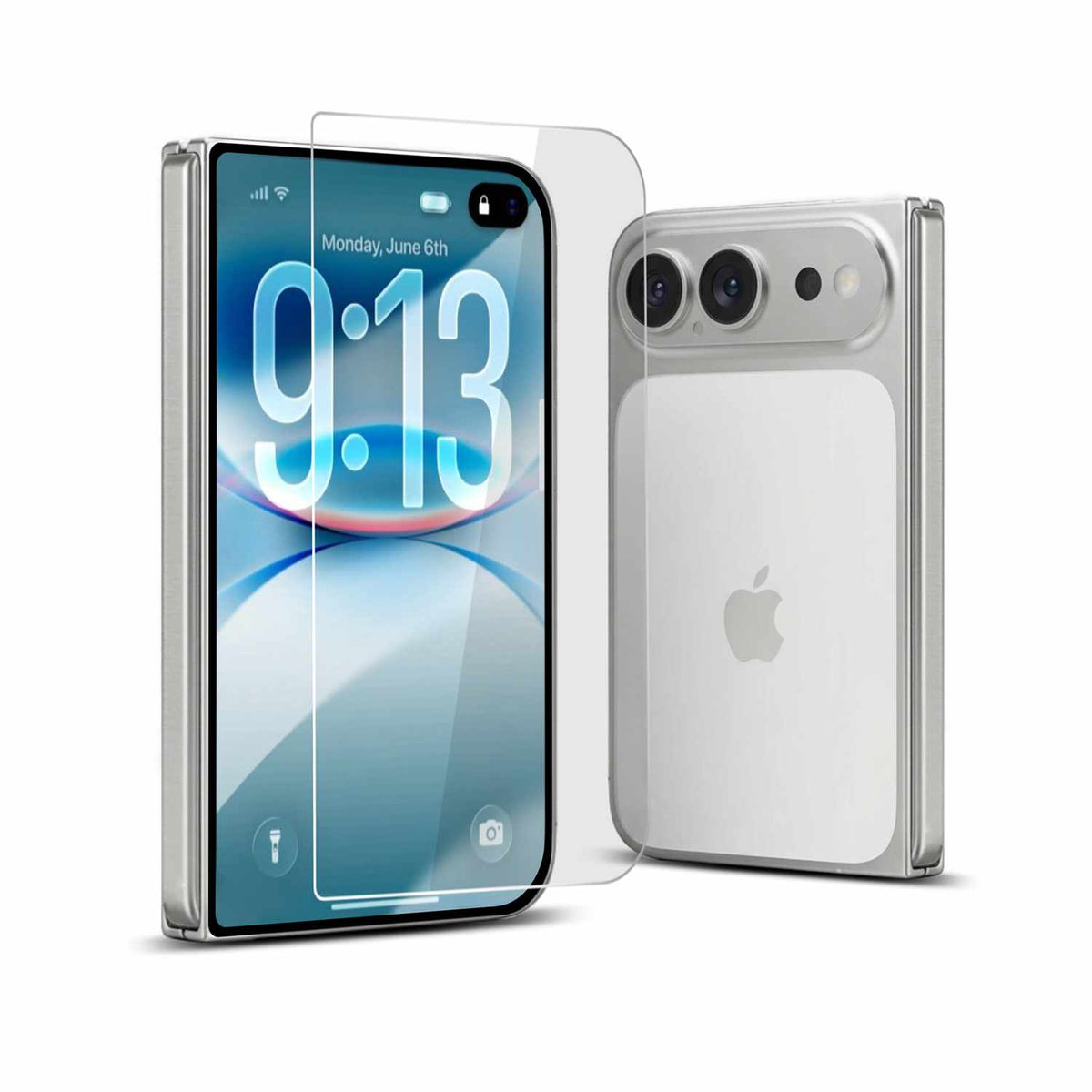 22 Cases — Protecteur d’écran en verre trempé (écran extérieur) pour iPhone Duo