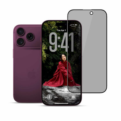 22 Cases — Protecteur d’écran en verre de confidentialité à bord incurvé 2.5D pour iPhone 18 Pro