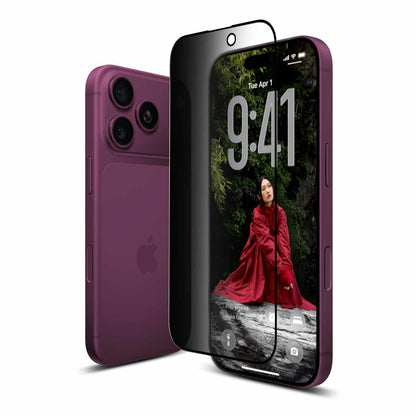 22 Cases — Protecteur d’écran en verre de confidentialité à bord incurvé 2.5D pour iPhone 18 Pro