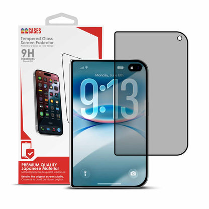 22 Cases Privacy Glass Screen Protector with 2.5D Curved Edge for iPhone Duo