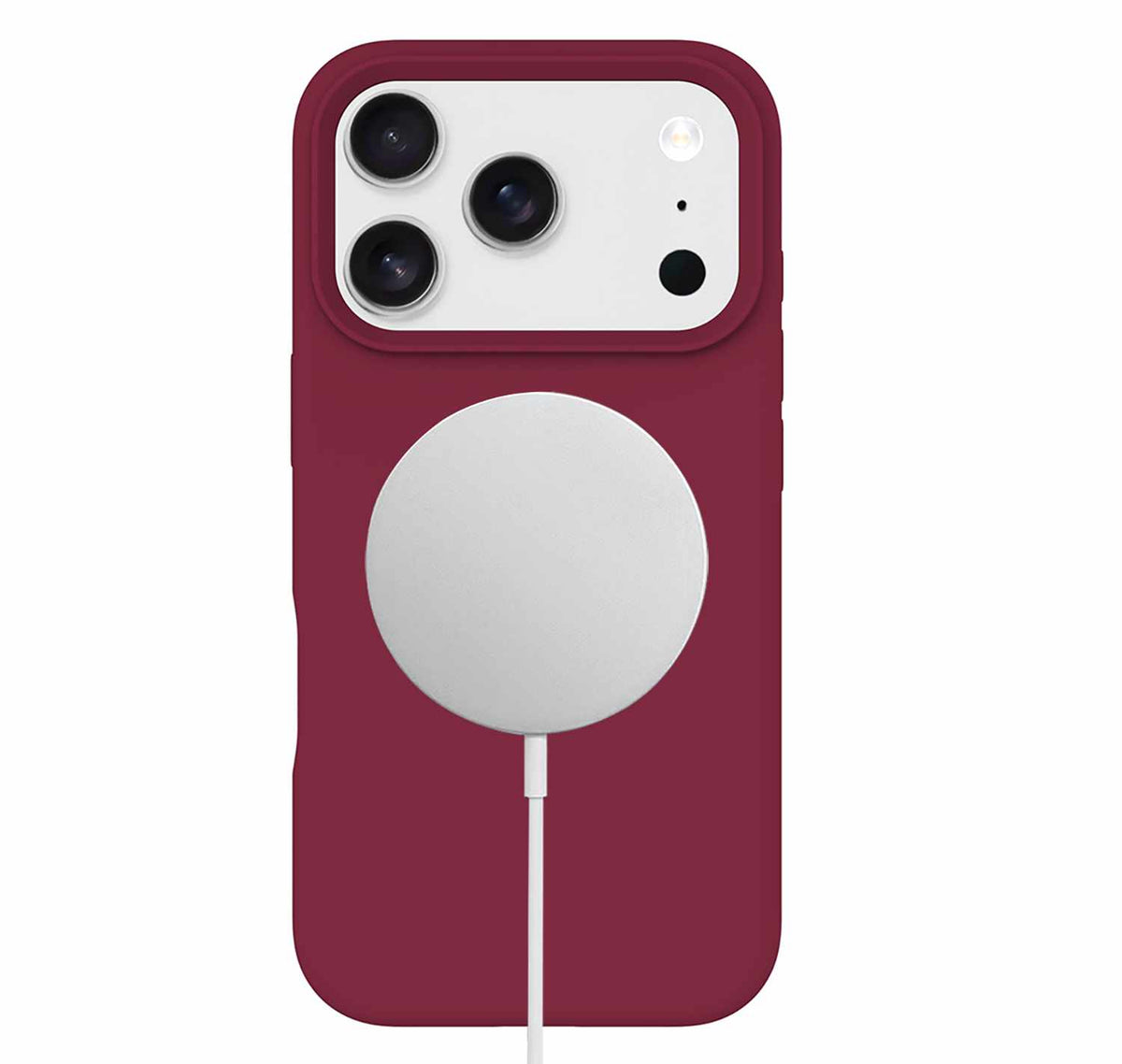 Blu Element — Étui en silicone MagSafe pour iPhone 17 Pro Max — Cranberry