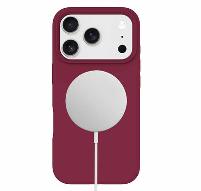 Blu Element — Étui en silicone MagSafe pour iPhone 17 Pro Max — Cranberry