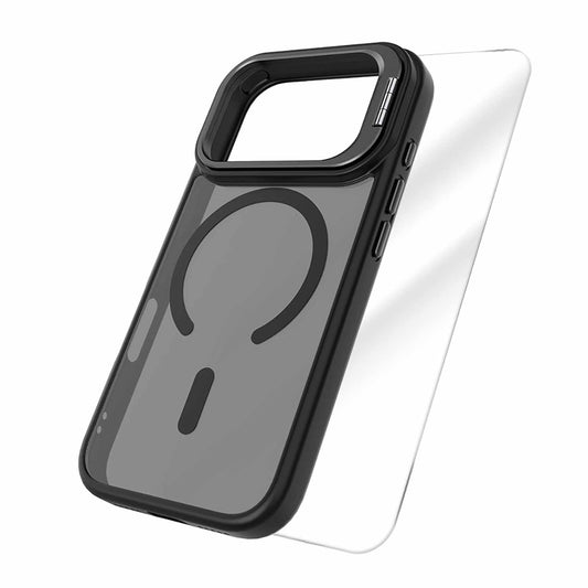 Blu Element Duo Protection Ensemble - Chromatic Kick — Étui MagSafe pour iPhone 17 Pro Max — noir + Protecteur d’écran
