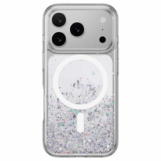 SwitchEasy Starfield 3D — Étui MagSafe pour iPhone 18 Pro/17 Pro — transparent