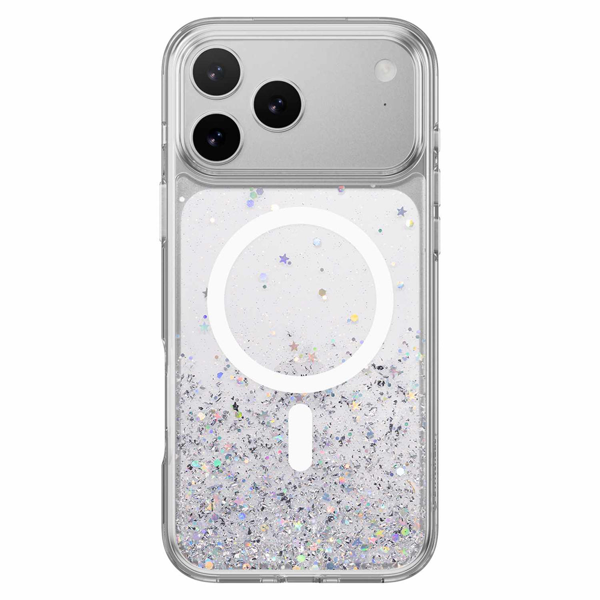 SwitchEasy Starfield 3D — Étui MagSafe pour iPhone 18 Pro Max/17 Pro Max — transparent