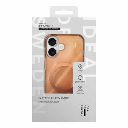 Ideal of Sweden Glitter Glow — Étui MagSafe pour iPhone 17 — Mocha Mousse