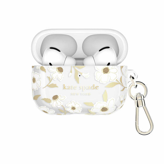 Kate Spade Protective Case with Gold Ring Clip Sunshine Floral for AirPods Pro 3
