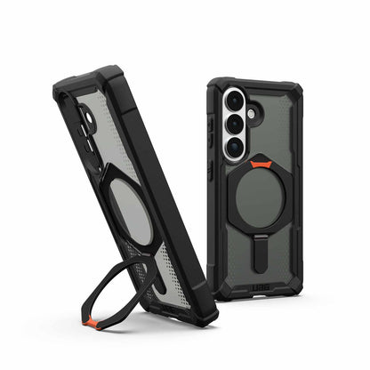 UAG Plasma XTE Rugged Kickstand Case w/Magnets Black/Orange for Samsung Galaxy S26