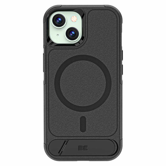 Blu Element Armour Ultra — Étui MagSafe avec support pour iPhone 17e/16e/15/14/13 — noir