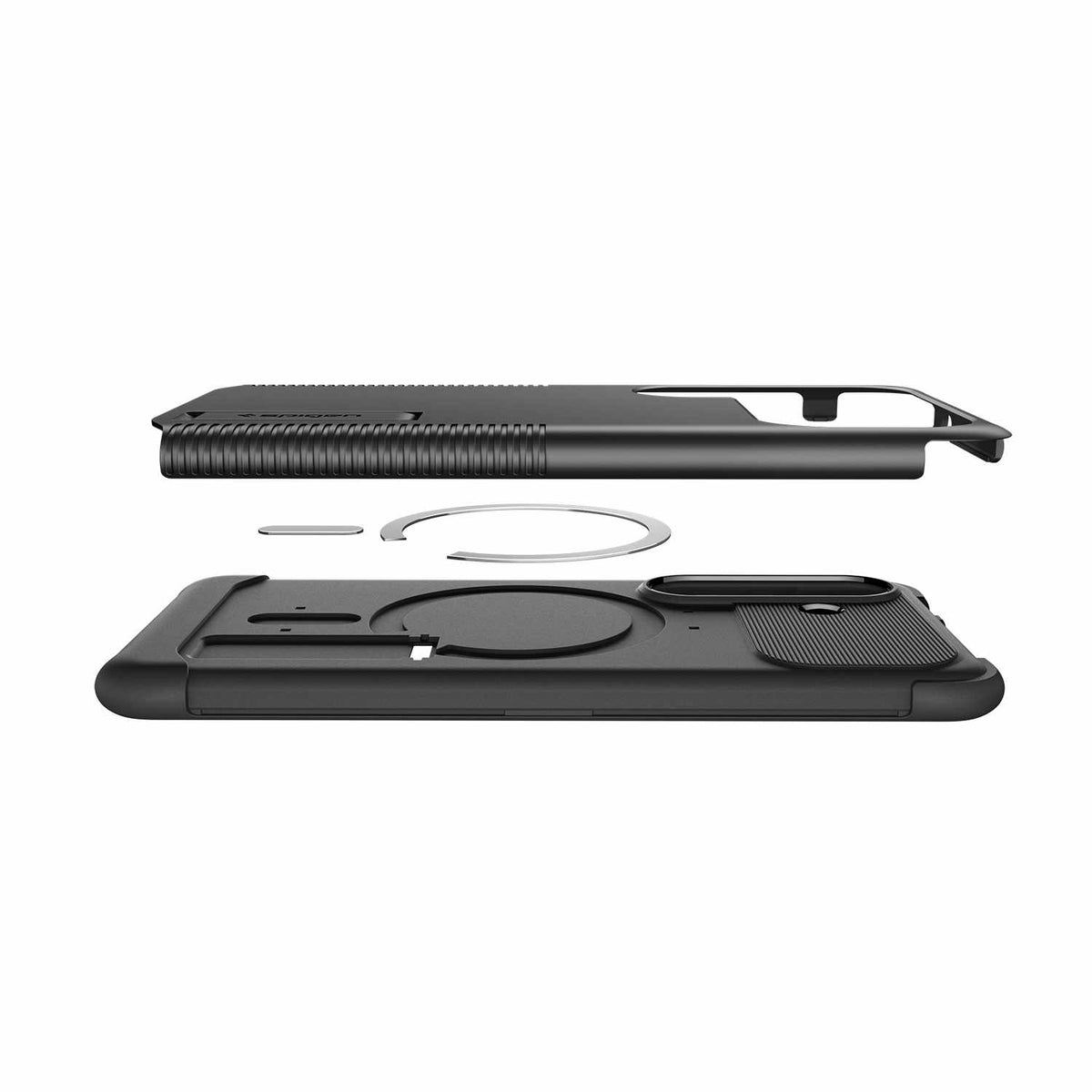 Spigen Slim Armor — Étui avec aimants pour Samsung Galaxy S26 — noir