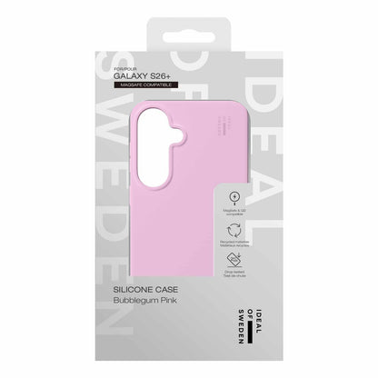 Ideal of Sweden — Étui en silicone compatible avec aimants pour Samsung Galaxy S26+ — Bubblegum rose