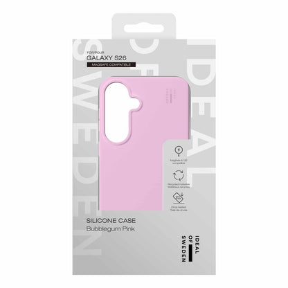 Ideal of Sweden Silicone Case Compatible w/Magnets Bubblegum Pink for Samsung Galaxy S26