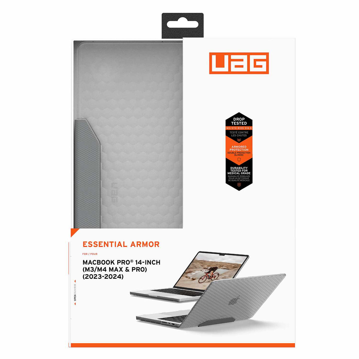 UAG Essential Armor Hardshell Case Ice for MacBook Pro 14-inch M5 2025-2026/M4 2024/M3 2023/M2 2022/M1 2021