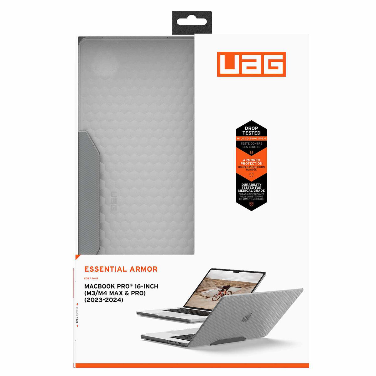 UAG Essential Armor — Étui rigide pour MacBook Pro 16-po M5 2026/M4 2024/M3 2023/M2 2023 — Ice