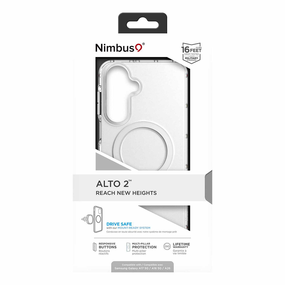 Nimbus9 Alto 2 — Étui pour Samsung Galaxy A17 5G — transparent