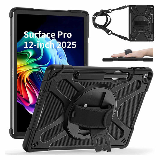 Bulk Packaging Rugged Case with Kickstand Black for Microsoft Surface Pro 12-inch