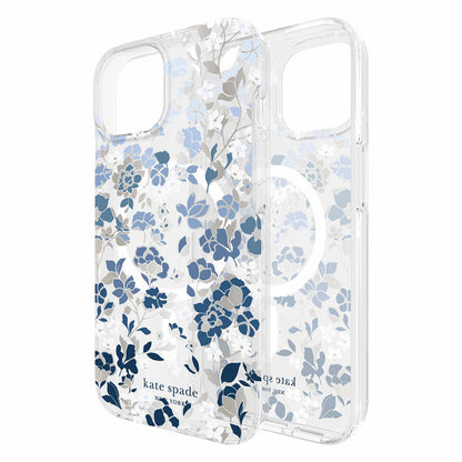 Kate Spade Protective MagSafe Case Flowerbed Blue for iPhone 17e/16e/15/14/13