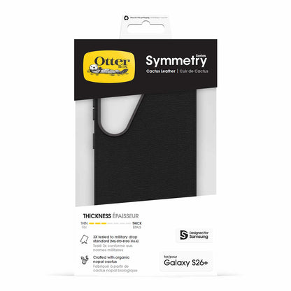 OtterBox Symmetry Cactus Leather Noir Ash pour Samsung Galaxy S26+