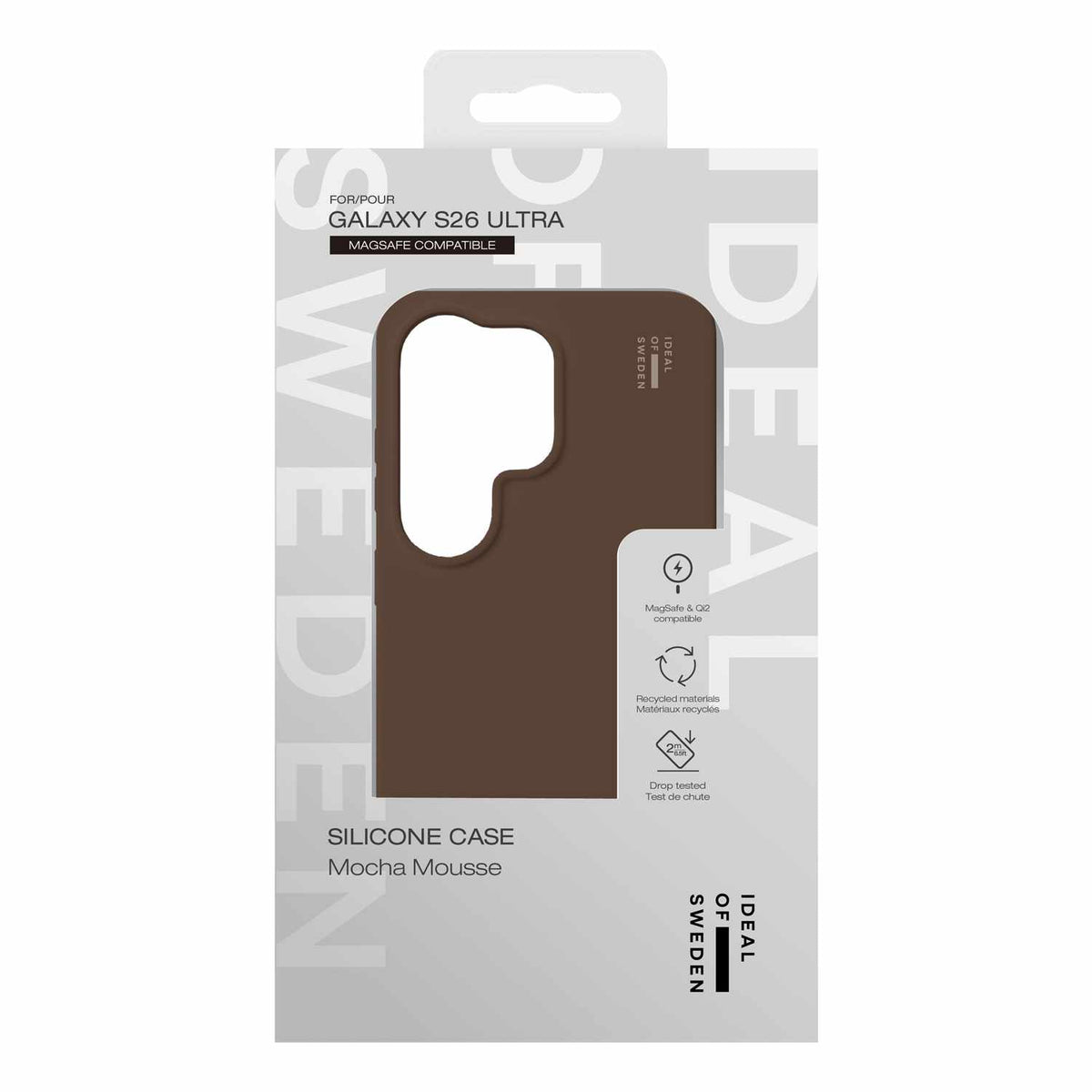 Ideal of Sweden — Étui en silicone avec aimants pour Samsung Galaxy S26 Ultra — Mocha Mousse
