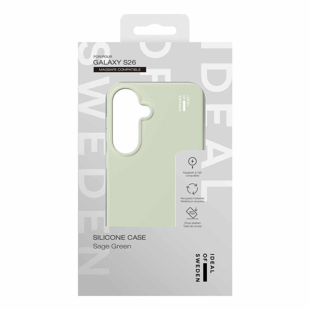 Ideal of Sweden Silicone Case w/Magnets Sage Green for Samsung Galaxy S26