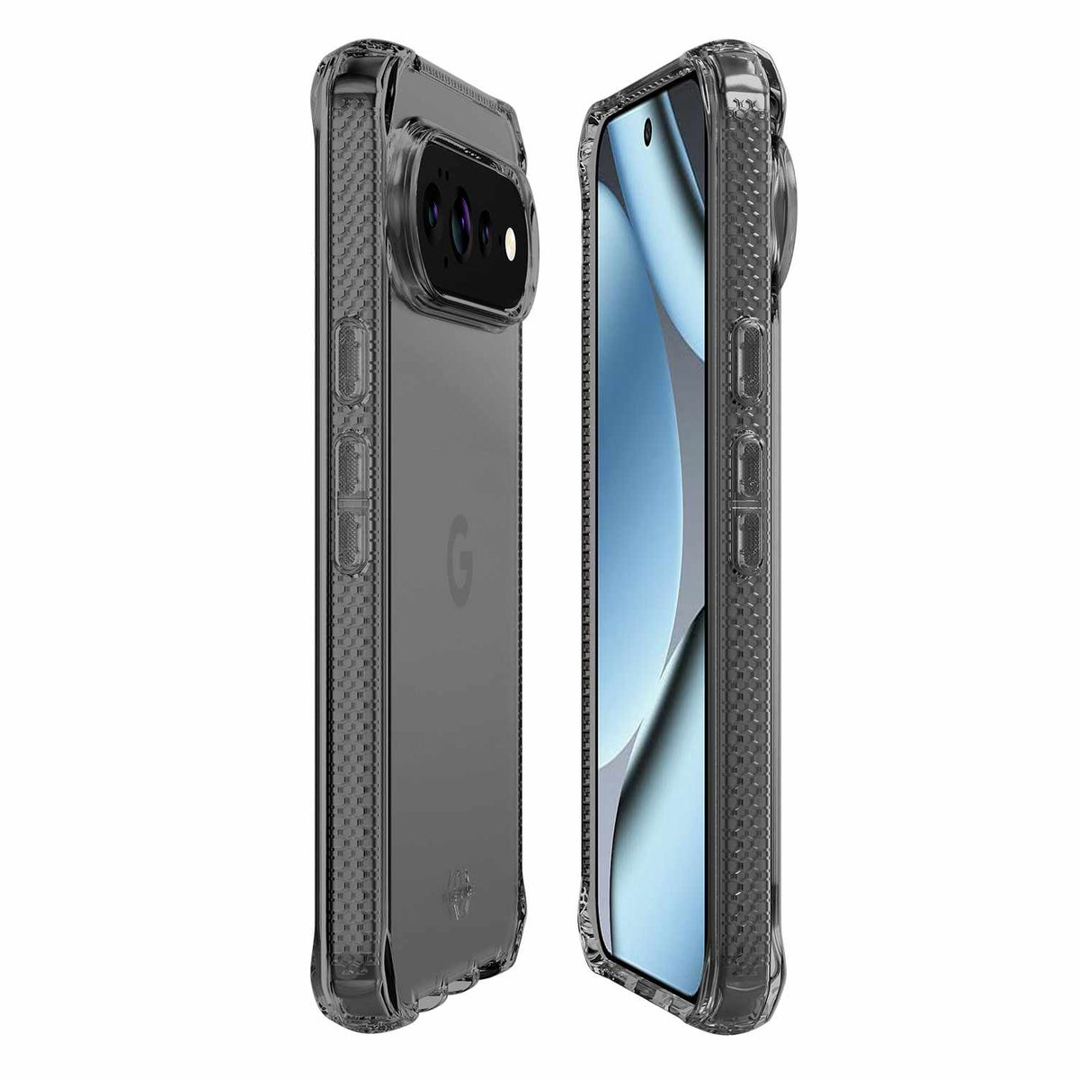 ITSKINS Spectrum_R — Étui transparent pour Google Pixel 11/11 Pro/10/10 Pro — Smoke