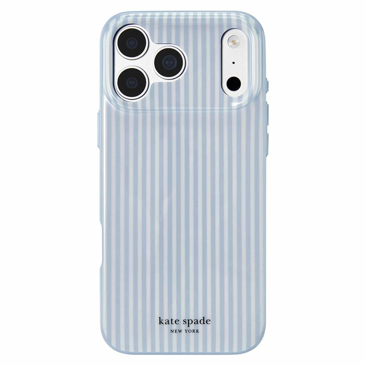 Kate Spade — Étui protecteur MagSafe pour iPhone 18 Pro/17 Pro — Stripe Diamond bleu
