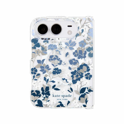 Kate Spade — Étui protecteur MagSafe pour iPhone Duo — Flowerbed bleu